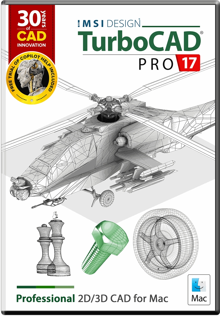 TurboCAD Mac 17 Pro - 年度许可证（1年）- 中文版